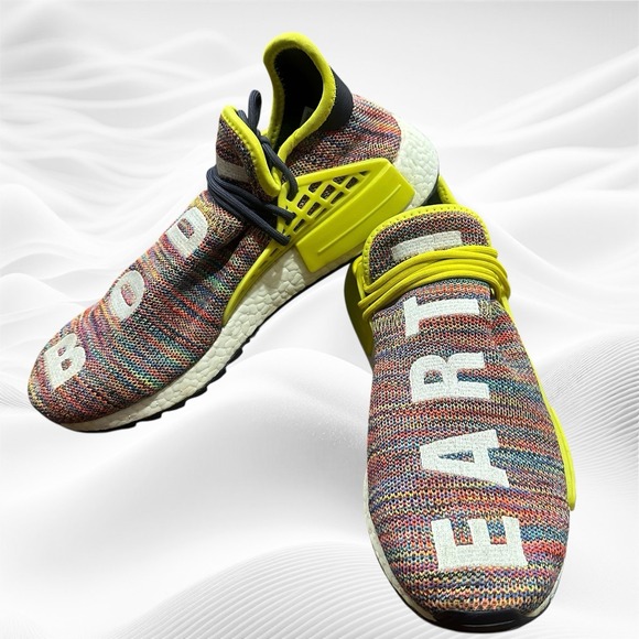 Adidas Human Race NMD Shoe Pharrell Williams Multicolor AC7360  Size 8.5 - Picture 1 of 9